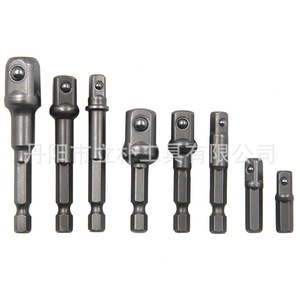 8Pc Natural Color Electric Screwdriver Adapter <b>Rod</b> 1/2 Square Head 3/8 1/4 Hex Head Tool Steel - Product Image 5