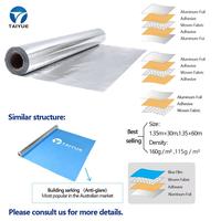 Rouleau de tissu tissé en aluminium réfléchissant à 97 %, barrière radiante ignifuge pour système de toiture et de paroi d'entrepôt en métal et acier