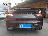 Kit carrosserie en fibre de carbone pour Porsche Panamera 970.2 2014-2016 : Lame avant, diffuseur arrière, jupes latérales et spoiler pour pare-chocs