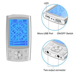 Mesin Pijat Elektronik Multifungsi AsTec Produk Pijat Lainnya Kanal Ganda <span class=keywords><strong>TENS</strong></span> dan <span class=keywords><strong>Stimulator</strong></span> Otot Dapat Diisi Ulang - Product Image 5