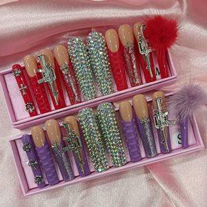 100% hecho a mano diseñador personalizado prensa en las <span class=keywords><strong>uñas</strong></span> Nuevo producto <span class=keywords><strong>de</strong></span> <span class=keywords><strong>uñas</strong></span> <span class=keywords><strong>de</strong></span> moda 2024 tipo <span class=keywords><strong>de</strong></span> lujo XXL - Product Image 4