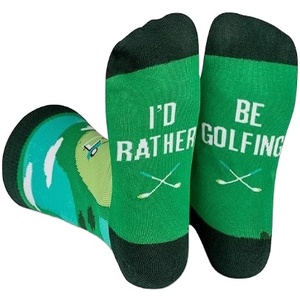 Chaussettes montantes en coton jacquard, décontractées, sportives, tendance, antibactériennes, absorbant la transpiration, pour le golf, le pickleball et la lutte contre les incendies, transfrontalières - Product Image 1