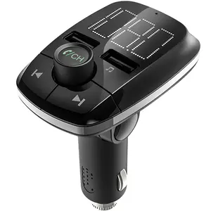 HG T50 bluetooth FM Transmitter Quick Charging Digital Display Built-in MIC Car Bluetooth FM MP3 Player for Automobile