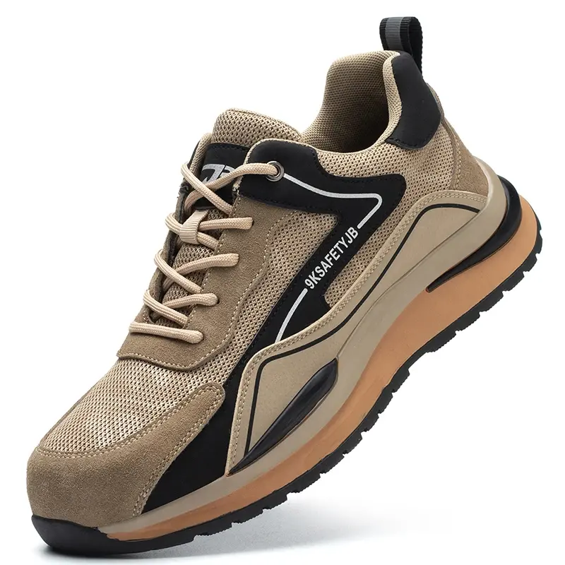Оптовая продажа, дышащая рабочая обувь на заказ, мужская повседневная спортивная обувь со стальным носком, противопроколотая легкая Промышленная защитная обувь