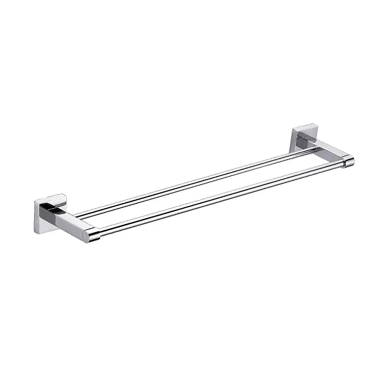 Simple Design Durable SUS304 Stainless Steel Material Chrome Bathroom Towel Bar