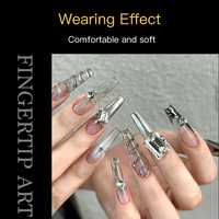 Formes professionnelles doubles pour ongles, souples et réutilisables, pour extensions d'ongles en amande et en stiletto, avec échelle graduée, pour kit de moules de construction en polygel