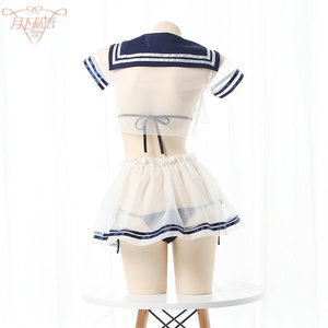 Uniforme Escolar Japonés Sexy de Moda para Mujer, Estilo Maduro, Encaje y Gasa, Transpirable y Ecológico - Product Image 6