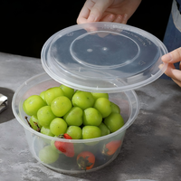 Contenants alimentaires ronds jetables en PP de qualité alimentaire avec couvercles, sans BPA et compatibles micro-ondes, pour la préparation des repas, le contrôle des portions, la vente à emporter et la restauration
