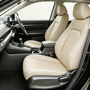 Housses de siège de voiture universelles, ensemble complet, cuir Napa de haute qualité, gris, taille personnalisée 360 °   Assurance pour Honda CR-V EX-L Hybrid - Product Image 3