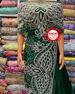 Tissu George indien fait main de haute qualité, brodé, multicolores, taille personnalisable pour robe de soirée de mariage pour femme - Product Image 3