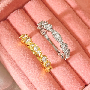 Fashion Trendy 18K Gold Plated <b>CZ</b> Cubic Zircon <b>Rings</b> for Women Girls - Product Image 5