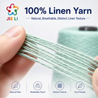 Benang Linen Slub 100% Ring Spun Tekstur Alami Bernapas untuk Pakaian Musim Panas, Kemeja, Gaun, Bahan Baku Tekstil Grosir