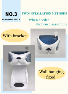 Distributeur de <span class=keywords><strong>savon</strong></span> liquide mural automatique sans contact 600ml en ABS à <span class=keywords><strong>action</strong></span> manuelle de style moderne pour hôtels cuisines toilettes publiques - Product Image 3