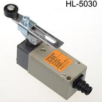 Interrupteur de fin de course HL-5030 à bras d'actionnement, type ressort hélicoïdal, 24VDC, IP65, DPDT, 25A