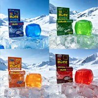 Jouet à presser en caoutchouc thermoplastique, style Needoh, en forme de cube de glace au maltose, emballé individuellement, pour Sprite, Fanta, Pepsi