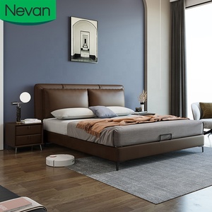 Chất Lượng Cao Kích Thước Đầy Đủ Nữ Hoàng Lưu Trữ Box Ý Nội Thất Phòng Ngủ Hiện Đại Giường Da Cho Người Lớn - Product Image 1