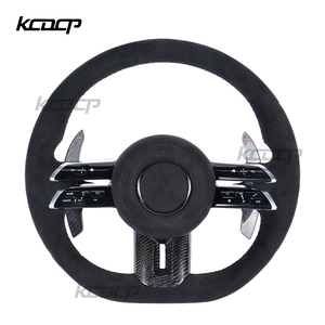 Pour Benz <span class=keywords><strong>AMG</strong></span> GLC GLE CLA GLS GLB EQA EQB GTS GT W205 W204 W206 W221 W222 W223 W213 W211 W219 LED Volant en fibre de carbone - Product Image 2