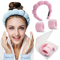 Ensemble de trois bandeaux haut de gamme à imprimé léopard, style européen et américain, antidérapants pour le lavage du visage, pour femmes, très tendance