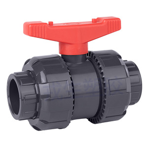 Válvula de bola de UPVC de 1 pulgada con unión real para miembros del equipo, válvula manual para tuberías de agua en sistemas de plomería - Product Image 1