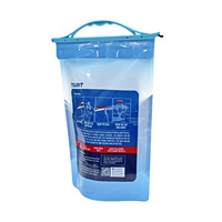 Bolsa de embalaje de cubitos de hielo portátil sin BPA con impresión personalizada, bolsa de agua de plástico con clip de sellado y grifo