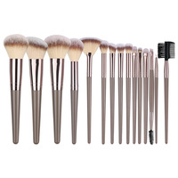 Vente en gros Pinceaux de maquillage marron végan pour ombre à paupières Outil de maquillage professionnel Ensemble de pinceaux de maquillage personnalisé de marque privée