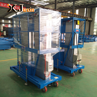 Plateforme élévatrice mobile verticale hydraulique à hauteur réglable en aluminium, certifiée CE, à mât simple/double, électrique