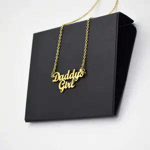 Fashion Gold Silver Daddy's Girl Necklace Non Tarnish for Family & Friendship Wedding Occasions Wholesale Gift