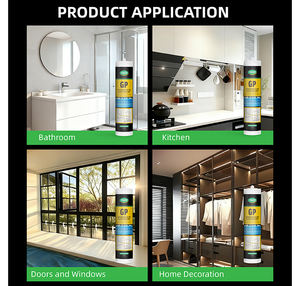 Beste prijs kleefmiddel, lage VOC, snel uithardend, weerbestendig acetoxy siliconenkit voor ramen, deuren en badkamertegels. - Product Image 6