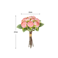 Vente chaude fleurs artificielles en vrac 10 têtes Rose thé bourgeons à la main fleur mariage anniversaire décoration de la maison Table pièce maîtresse