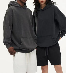 Ropa Urbana Extra Grande con Cierre, Estilo Vintage, Lavado Ácido, Batik, Algodón Grueso de 420 g/m², Impresión Personalizada con Logotipo Bordado, DTF, DTG y Serigrafía - Product Image 2