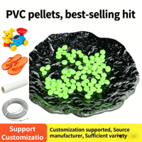 Granulés de PVC vert fluorescent haute brillance à prix d'usine pour semelles de chaussures, pantoufles, tuyaux, câbles, jouets – Pellets de PVC recyclé