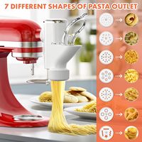 Accessoire presse-pâtes pour robot culinaire avec 7 plaques interchangeables (métal et plastique) – Crée 7 formes de pâtes, facile à utiliser et à nettoyer
