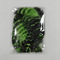 Plumes de dinde marabou à plumes de sang stencillées, à rayures olive/marron, véritable vert décoratif pour l'artisanat DIY et la décoration volante, vente en gros