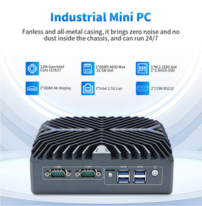 Nuevo Mini PC Industrial sin Ventilador NUC PC N3322 con Linux, Computadora con IA, <span class=keywords><strong>CPU</strong></span> Intel Core <span class=keywords><strong>I5</strong></span> de 10 Núcleos - Product Image 4