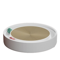 Carton durable de lit de grattoir de chat de papier ondulé de grattoir de chat avec la boule de jouet de chat