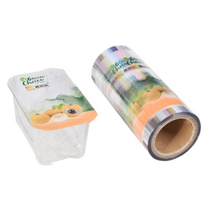 Logo personalizzato trasparente in plastica PE lidding pellicola termoformante facile peal cibo imballaggio vassoio PP pellicola sigillante per imballaggi di frutta fresca - Product Image 1