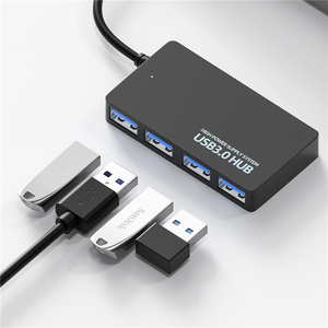 ฮับ <span class=keywords><strong>USB</strong></span> 3.0 แบบ 4 พอร์ต แหล่งจ่ายไฟกำลังสูง 5Gbps การถ่ายโอนข้อมูลความเร็วสูง อะแดปเตอร์แยกพอร์ตหลายพอร์ต - Product Image 2