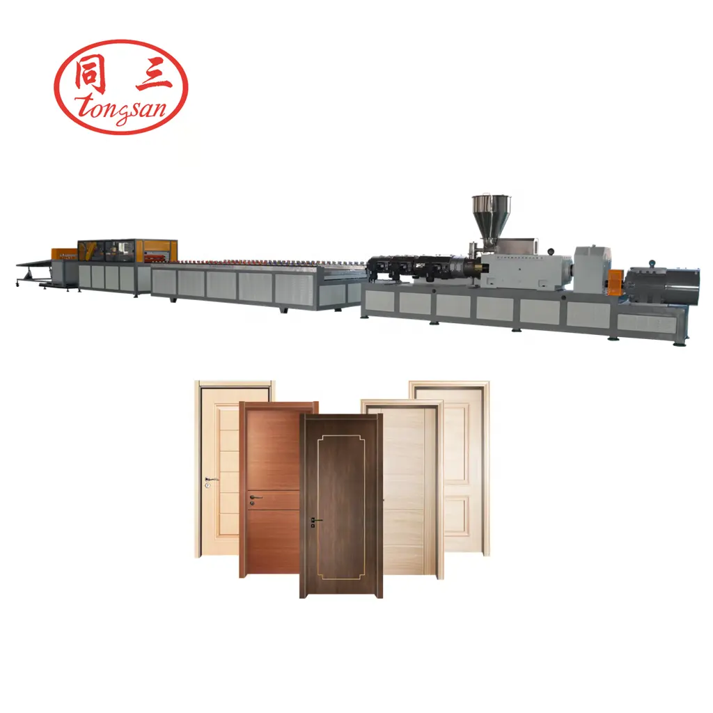 Tongsan Hegu – machine de fabrication de portes en bois et plastique composite, PVC, pcb, panneau de production