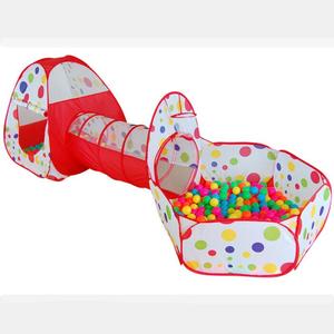 Tienda de juegos Pop-Up para <span class=keywords><strong>niños</strong></span> y niñas, 1 Túnel de gateo, 1 tienda de pelotas para interior y exterior, 3 piezas - Product Image 1