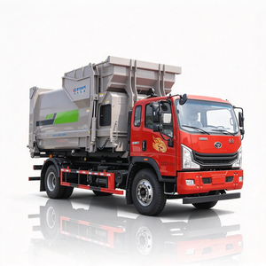 รถบรรทุกขยะเครื่องยนต์ดีเซลเกียร์ธรรมดาแบบ Heavy Duty พร้อมแขนเกี่ยว และสถานีบีบอัดขยะเคลื่อนที่ขนาด 10 ลูกบาศก์เมตร - Product Image 1