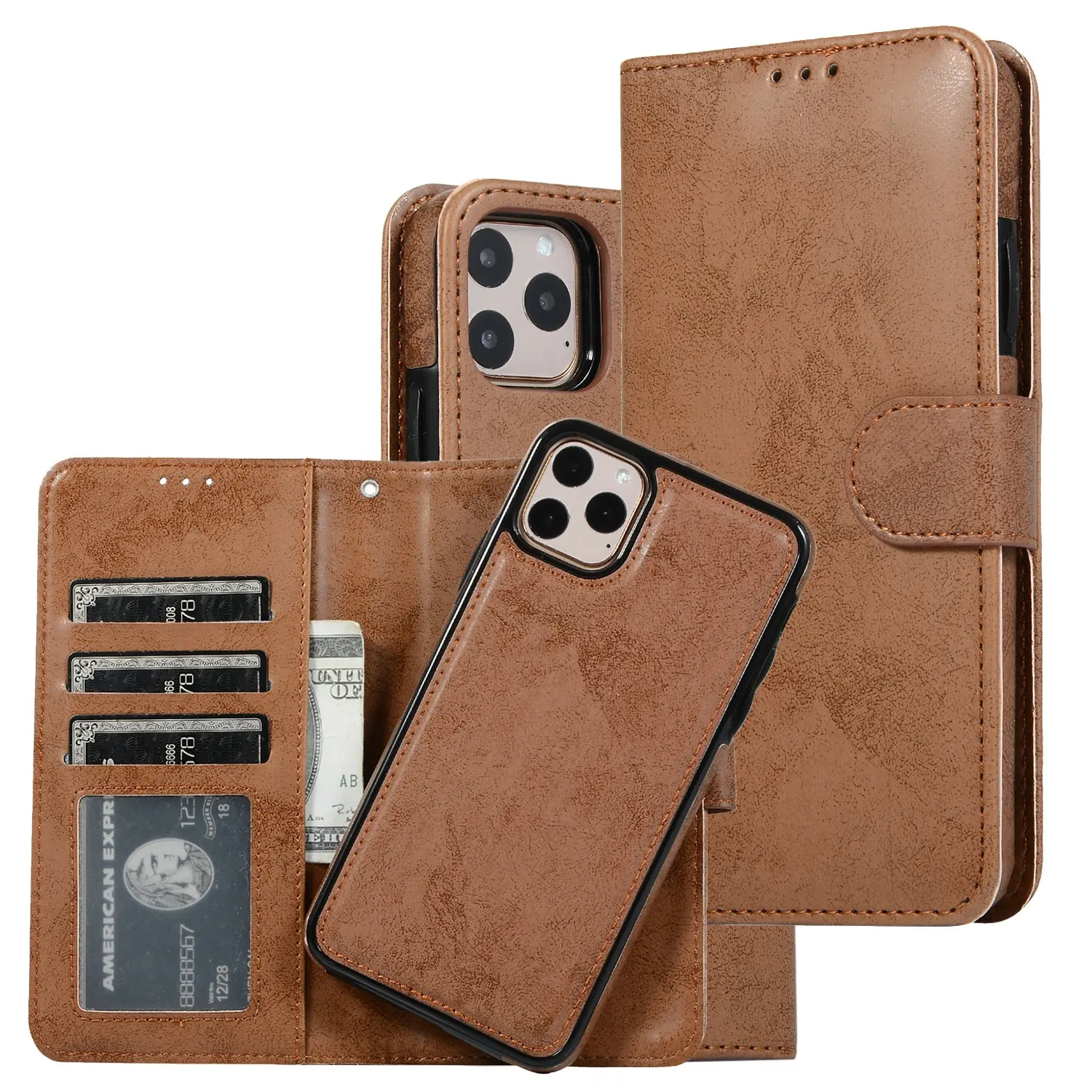 Capa wowcase magnética para smartphone, capa com suporte pra carregamento sem fio 3 em 1, capa protetora multifuncional para iphone 14 13 12 pro s22