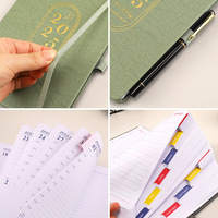Agenda, planificateur, journal, carnet de notes LABON 2025 avec couverture en cuir PU