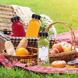 Custom 2 4 8 12 16 oz PET <b>Plastic</b> Square Juice <b>Bottles</b> for Juice Business. 60ml 120ml 250ml 350ml 500ml Juice <b>Bottle</b> With Cap - Product Image 5