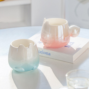 Tasse à eau en céramique, cadeau artistique mignon, cadeau créatif de bureau, tasse à café simple - Product Image 6