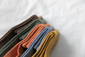 Men's Ankle <b>Socks</b> Solid Color Knitted Cotton Breathable Daily Wear Spring Summer Thin Fit White Gray Black Green Blue <b>Orange</b> - Product Image 3