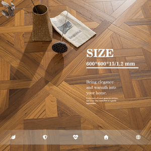 <span class=keywords><strong>Parquet</strong></span> <span class=keywords><strong>stratifié</strong></span> moderne en teck style Versailles, étanche et résistant aux rayures, idéal pour entrepôt - Offre Spéciale - Product Image 4