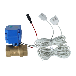 Détecteur de fuite d'eau pour alarme domestique, norme CE, avec capteur d'eau de 6 m et vanne d'eau en laiton DN25 pour la prévention des fuites - Product Image 1