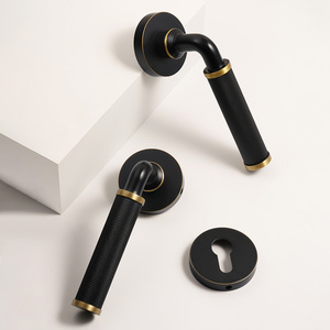 Luxury Brass <strong>Door</strong> Lock Set Modern Interior <strong>Bedroom</strong> Bathroom Double Wood <strong>Door</strong> Lever Privacy Passage Lock - Product Image 4