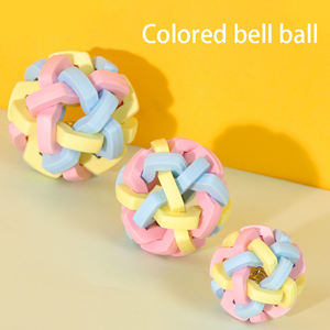 Kediler ve yavrular için Hollow renkli <span class=keywords><strong>TPR</strong></span> interaktif top oyuncak sevimli çan ses küçük çan sevimli tarzı oyun oyuncaklar - Product Image 1