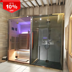 بسعر المصنع في فنلندا منزل تقليدي ساونا داخلية جافة بالأشعة تحت الحمراء مع ضوء أحمر طبقة مزدوجة ساونا زاوية صلبة - Product Image 4